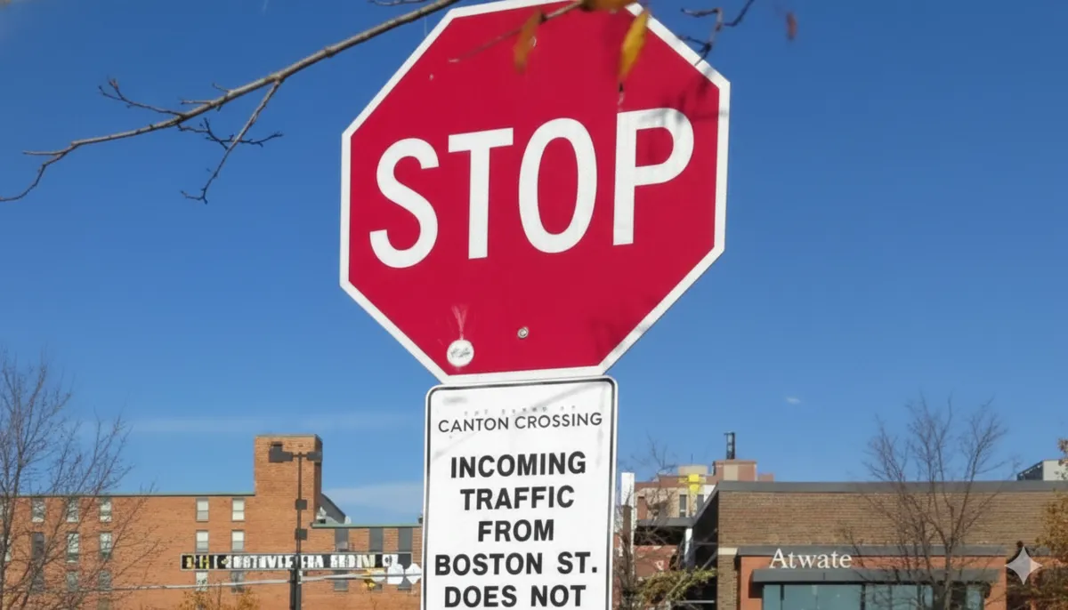 Stop sign warning